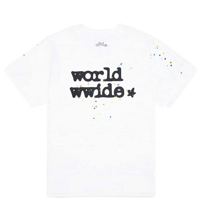 Sp5der Women's Worldwide Baby Tee White Hover Image