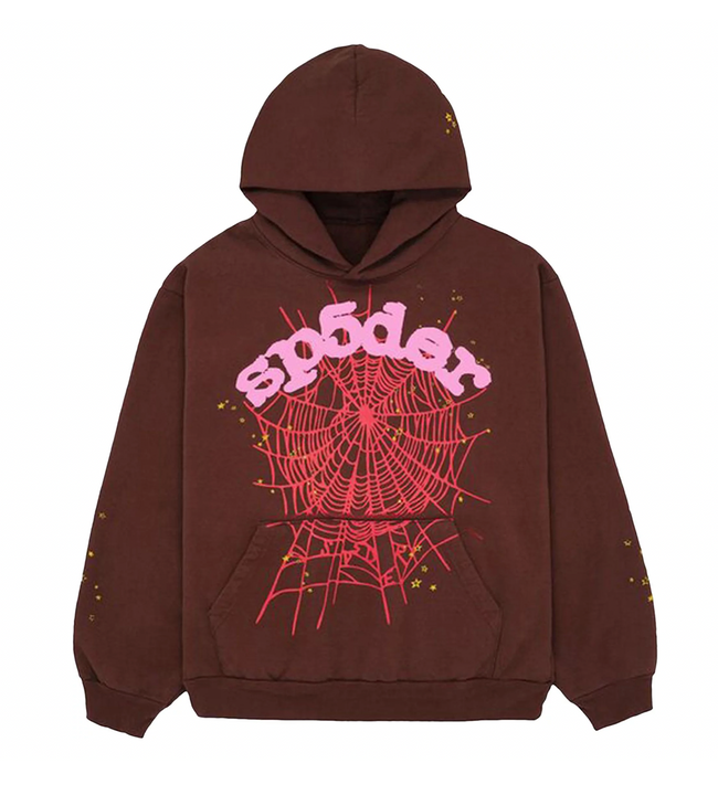 Sp5der Web Logo Hoodie Brown Hover Image