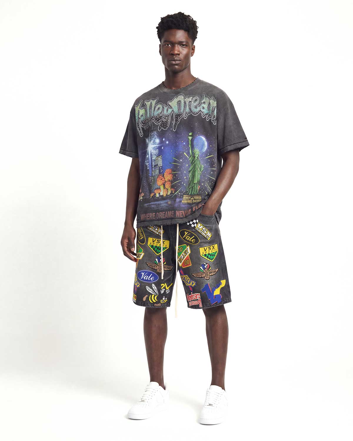 Vale Forever Skyline Bling Tee Black