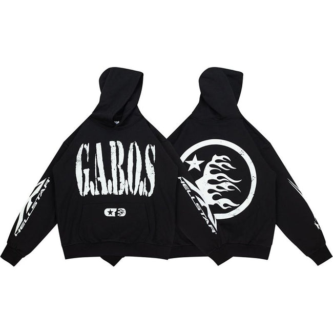 Hellstar Gabos Double‑Sided Print Black Hoodie Hover Image