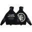 Hellstar Arrow‑Logo Circle Face Black Hoodie