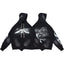 Hellstar Spider‑Web Star Graphic Black Hoodie