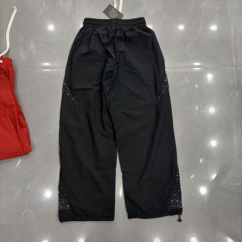 MIXED EMOTION Cross Logo Rhinestone‑Side Wide‑Leg Pants