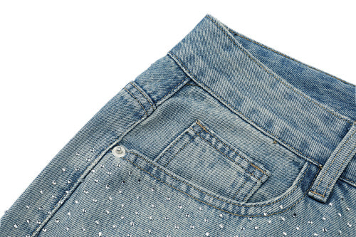 MIXED EMOTION Ripped‑Knee Vintage Light‑Wash Straight‑Leg Jeans Main Image