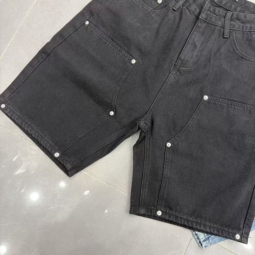 MIXED EMOTION Washed Carpenter Denim Shorts