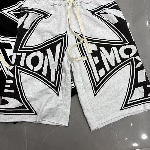 MIXED EMOTION Big Graphic Print Casual Sweat Shorts