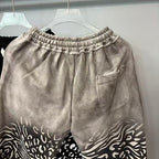 MIXED EMOTION Abstract Print Wide‑Leg Sweatpants
