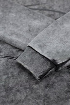 Hellstar Circle Logo Washed Grey Hoodie