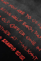 Hellstar Lamb Graphic Black‑Faded Hoodie