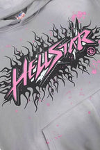 Hellstar Circle Logo Grey Hoodie