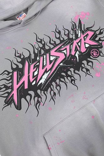 Hellstar Circle Logo Grey Hoodie