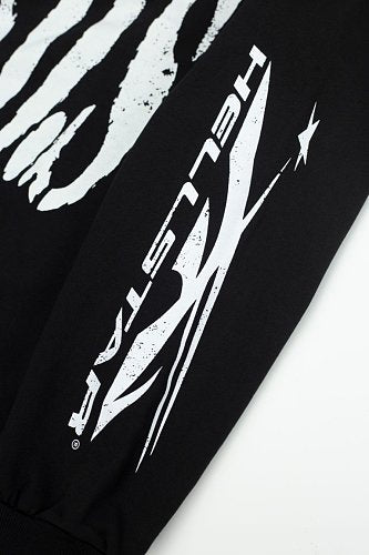 Hellstar Gabos Double‑Sided Print Black Hoodie