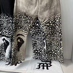 MIXED EMOTION Abstract Print Wide‑Leg Sweatpants