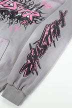 Hellstar Circle Logo Grey Hoodie