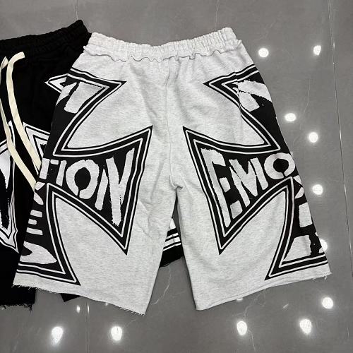 MIXED EMOTION Big Graphic Print Casual Sweat Shorts
