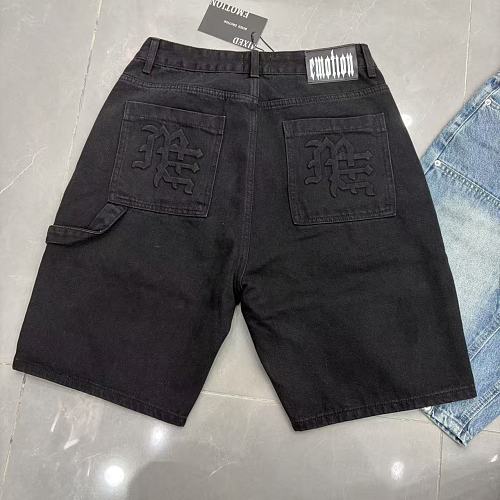 MIXED EMOTION Washed Carpenter Denim Shorts