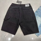 MIXED EMOTION Washed Carpenter Denim Shorts