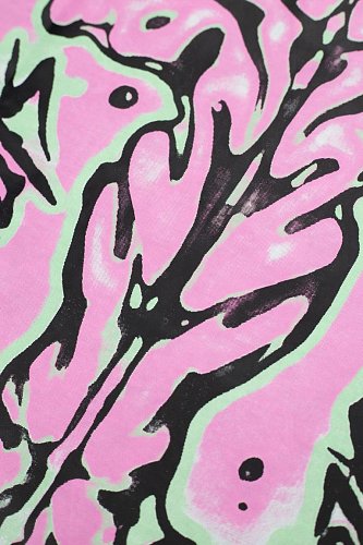 Hellstar Pink‑Green Skeleton Graphic Black Hoodie