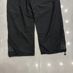 MIXED EMOTION Cross Logo Rhinestone‑Side Wide‑Leg Pants