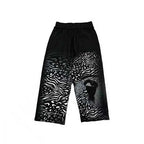 MIXED EMOTION Abstract Print Wide‑Leg Sweatpants