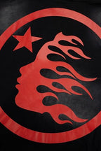 Hellstar Red Flame Circle Logo Black Hoodie