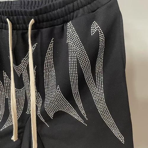 MIXED EMOTION Rhinestone Gothic Letter French Terry Shorts