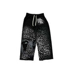 MIXED EMOTION Abstract Print Wide‑Leg Sweatpants