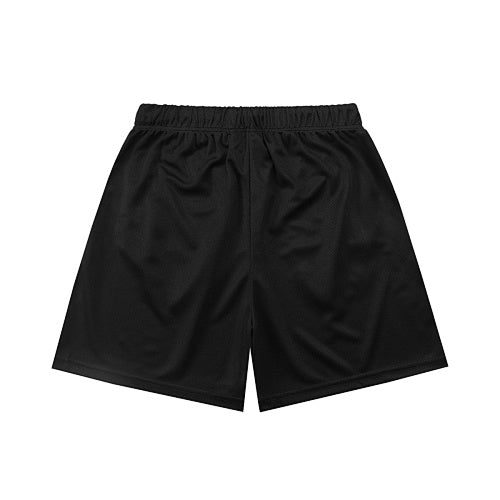 MIXED EMOTION Tribal Side‑Print Mesh Shorts