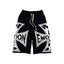 MIXED EMOTION Big Graphic Print Casual Sweat Shorts
