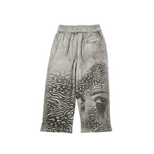 MIXED EMOTION Abstract Print Wide‑Leg Sweatpants