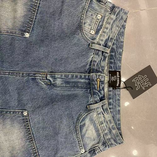 MIXED EMOTION Washed Carpenter Denim Shorts