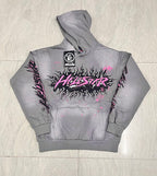 Hellstar Circle Logo Grey Hoodie