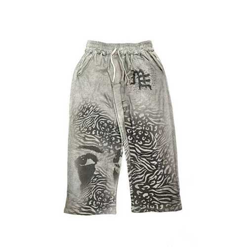 MIXED EMOTION Abstract Print Wide‑Leg Sweatpants
