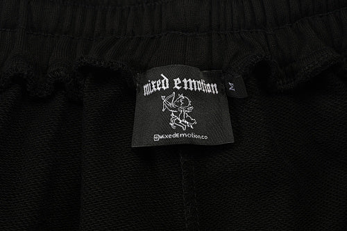 MIXED EMOTION Gothic Letter Wide‑Leg Sweat Pants