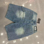MIXED EMOTION Washed Carpenter Denim Shorts
