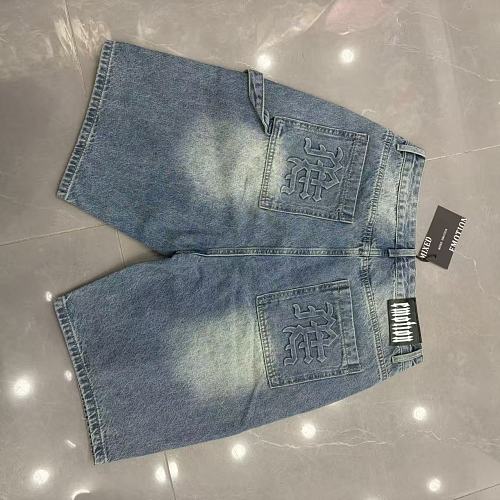 MIXED EMOTION Washed Carpenter Denim Shorts