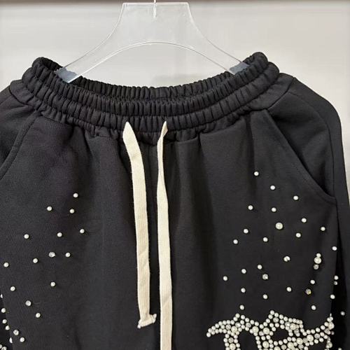 MIXED EMOTION Rhinestone Logo Wide‑Leg Sweatpants