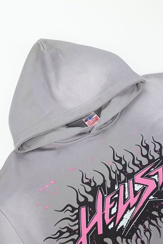 Hellstar Circle Logo Grey Hoodie