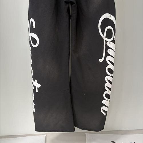 MIXED EMOTION Cursive‑Logo Side Wide‑Leg Sweatpants Main Image