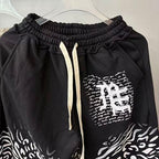 MIXED EMOTION Abstract Print Wide‑Leg Sweatpants