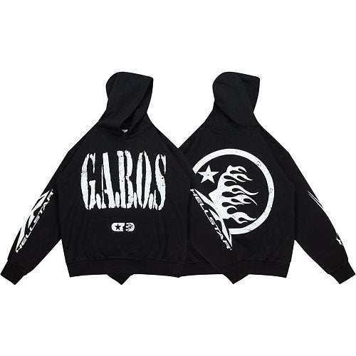 Hellstar Gabos Double‑Sided Print Black Hoodie