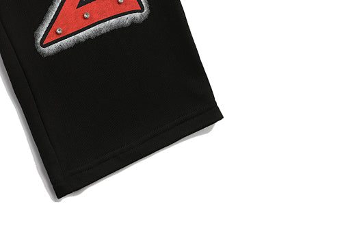 MIXED EMOTION Gothic Letter Wide‑Leg Sweat Pants