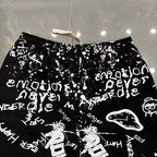 MIXED EMOTION All‑Over Print Casual Shorts
