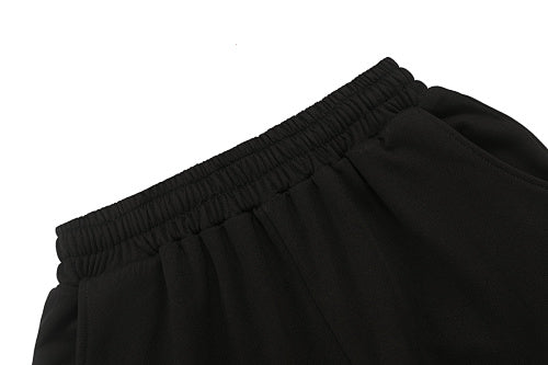 MIXED EMOTION Gothic Letter Wide‑Leg Sweat Pants