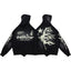 Hellstar Star‑Flame Starry Print Black Hoodie