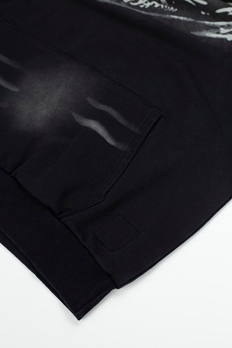 Hellstar Dragon X Logo Double‑Sided Print Black Hoodie