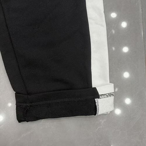 MIXED EMOTION Cross‑Logo Side‑Stripe Black Track Pants