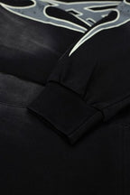 Hellstar Arrow‑Logo Circle Face Black Hoodie