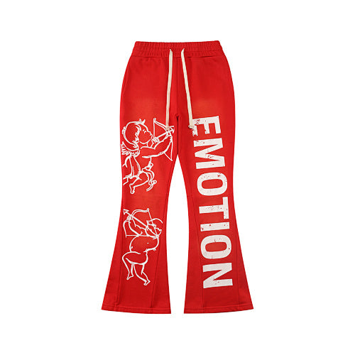 MIXED EMOTION Cupid Graphic Flare Sweatpants