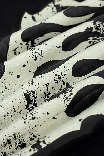 Hellstar Gothic Flame‑Face Black Hoodie
